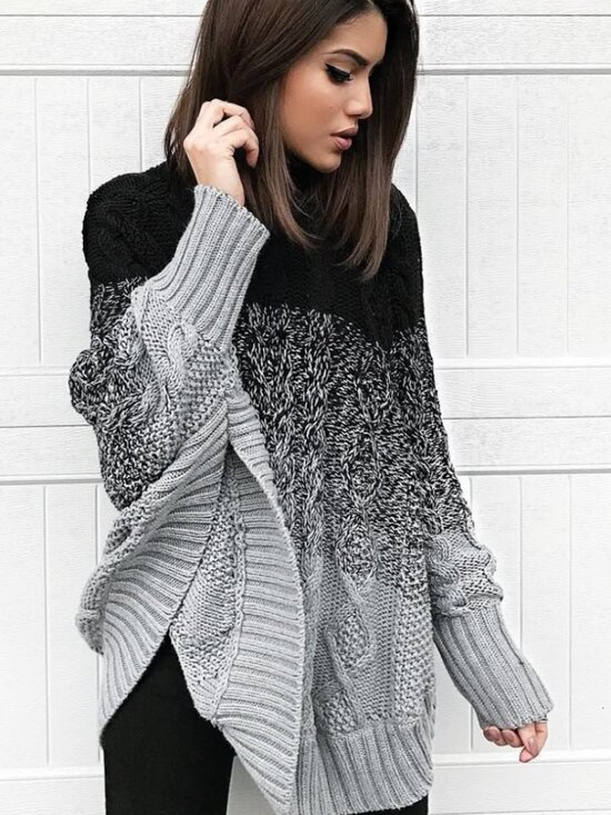 Michael Kors Sweaters - Michael Kors S oversized gray knit poncho sweater batwing slouchy soft Cozy warm